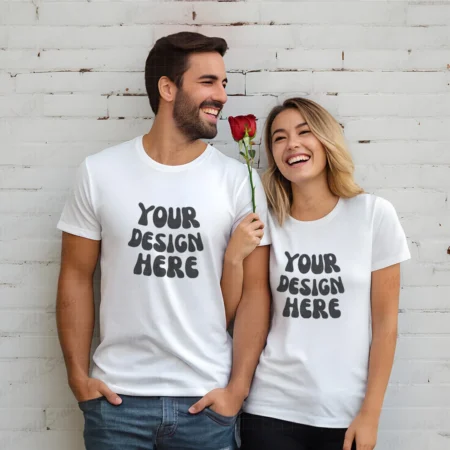 Personalised T- Shirt Premium Wear for Couple x 2 TShirt